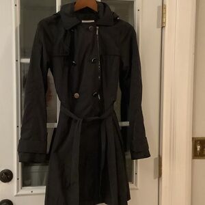 Elegant Women's Black Trench Coat